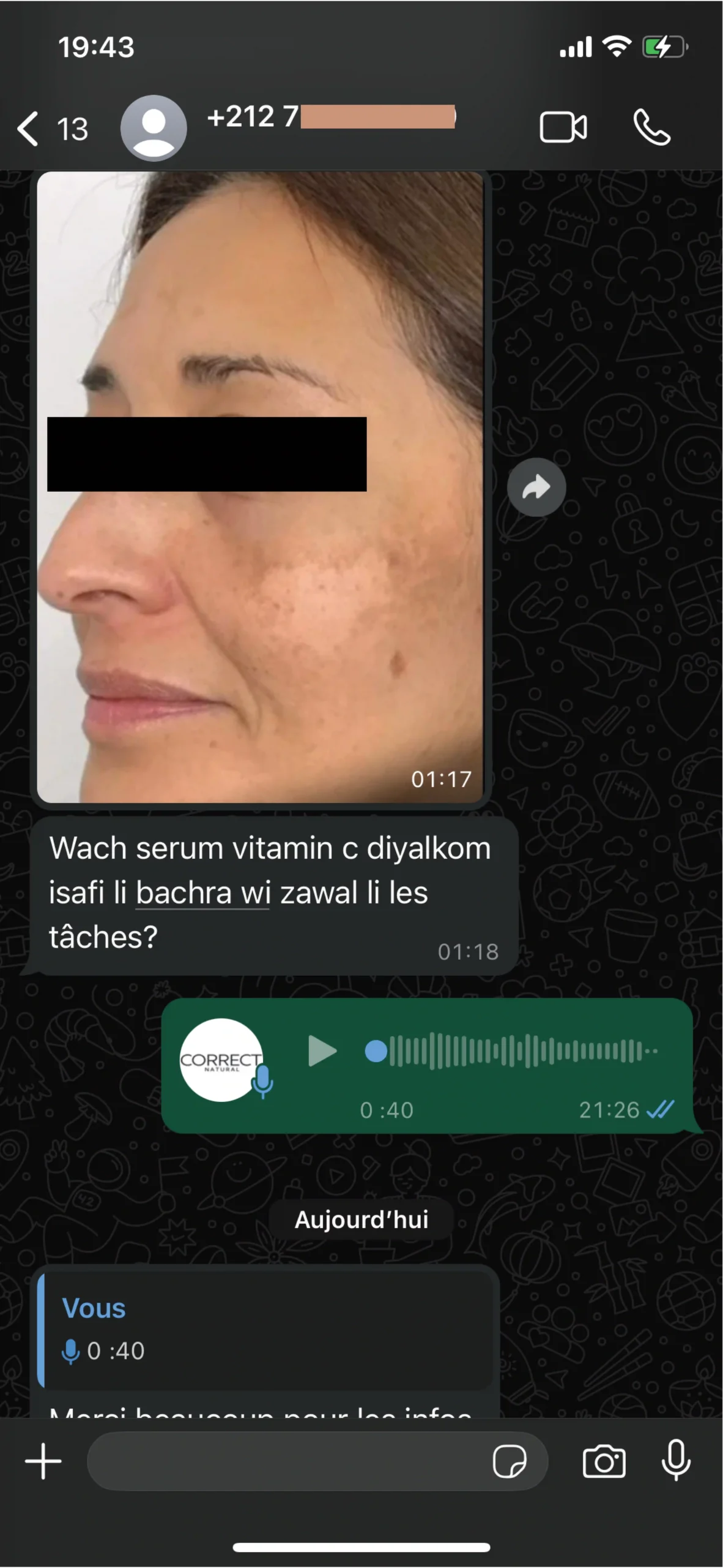 1 whatsapp conversation